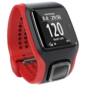 TomTom Multi-Sport Cardio GPS okosóra pedálfordulat/sebesség-érzékelővel és magasságmérővel - fekete/piros