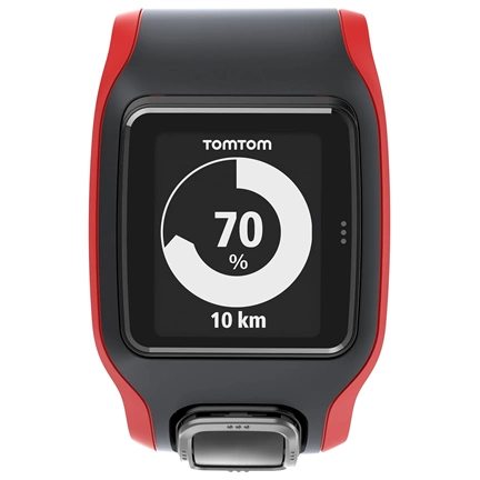 TomTom Multi-Sport Cardio GPS okosóra pedálfordulat/sebesség-érzékelővel és magasságmérővel - fekete/piros