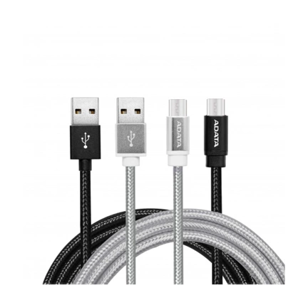 ADATA cable USB type-A , charge and sync data on Android, silver