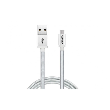 ADATA cable USB type-A , charge and sync data on Android, silver