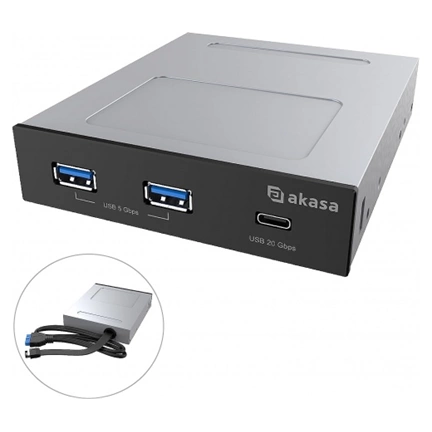 AKASA 1xUSB-C 20Gb/s + 2xUSB-A 5Gb/s