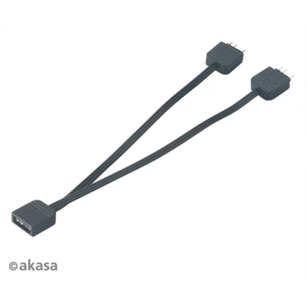 AKASA 2x RGB LED elosztó 12cm 2db