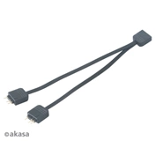 AKASA 2x RGB LED elosztó 12cm 2db