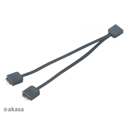 AKASA 2x RGB LED elosztó 12cm 2db