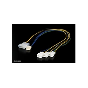 AKASA 4-Pin Molex -> 3 x 4-Pin PWM ventillátor kábel 30cm
