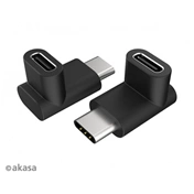 AKASA Right Angle USB Type-C M/F 2pk