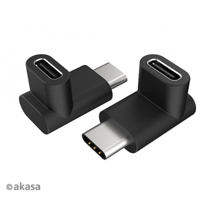 AKASA Right Angle USB Type-C M/F 2pk