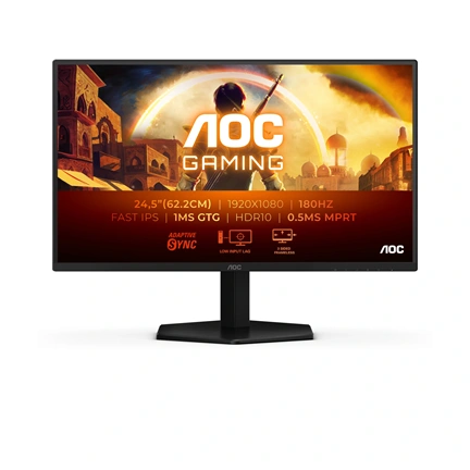 AOC 25G42E monitor 24,5" Fast IPS, 1ms, 180Hz, Full HD, HDR 10