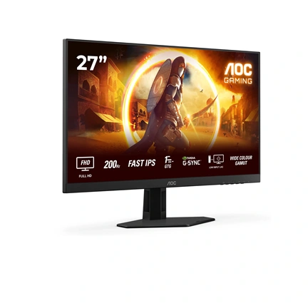 AOC 27G4HRE monitor 27" Full HD, IPS, 0,5ms, 200Hz, HDR10, G-Sync Compatible