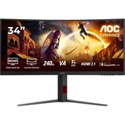 AOC CU34G4Z ultraszéles ívelt 1500R WQHD VA 0,3ms 240Hz állítható magasságú állvány
