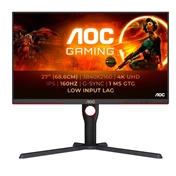 AOC Gaming 160Hz IPS monitor 27" U27G3X/BK, 3840x2160 16:9, 450cd/m2, 1ms, 2xHDMI/2xDisplayPort, áll. mag.