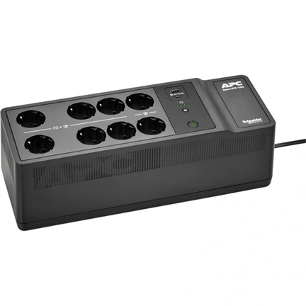 APC Back-UPS, 1050VA/600W falra rögzíthető, 230V, 8db Schuko CEE 7/3 kimenet, USB Type A+C port, cserélhető akkumulátor