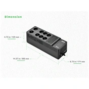 APC Back-UPS, 1050VA/600W falra rögzíthető, 230V, 8db Schuko CEE 7/3 kimenet, USB Type A+C port, cserélhető akkumulátor