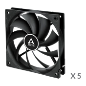 ARCTIC F12 Black 5pk Value Pack
