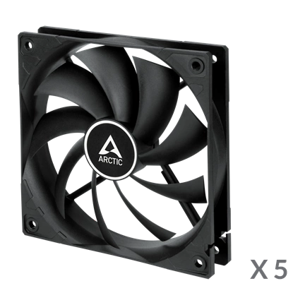 ARCTIC F12 Black 5pk Value Pack
