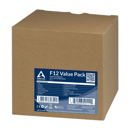 ARCTIC F12 Black 5pk Value Pack