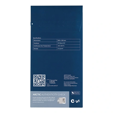 ARCTIC TP-3 200x100mm, 0.5mm - 2 Pack