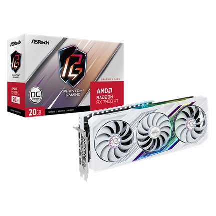 ASROCK Videokártya PCI-Ex16x AMD RX 7900XT PHANTOM GAMING WHITE 20GB DDR6 OC