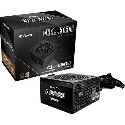 ASRock Challenger CL-550B tápegység - 550W, 80 Plus Bronze