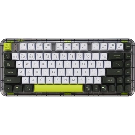 ASUS Jelly75 KD201 billentyűzet 4 szintű háttérvilágítással - kompakt, mechanikus, vezeték nélküli, Volt Green