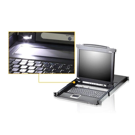 ATEN KVM Konzol LCD 19" + Switch 8PC CL5708N