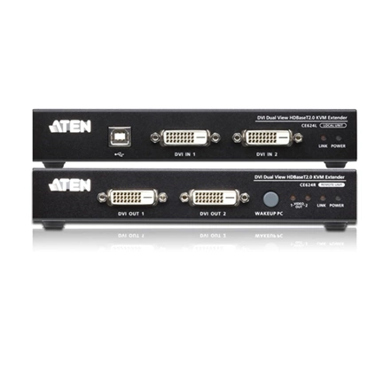 ATEN USB DVI Dual View HDBaseT 2.0 KVM Extender