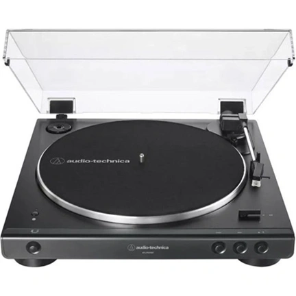 AUDIO TECHNIKA AT-LP60XBTBK szíjhajtású lemezjátszó, BT, teljesen automatikus működtetésű, fekete