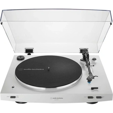 AUDIO TECHNIKA AT-LP60XBTWH szíjhajtású lemezjátszó, BT, teljesen automatikus működtetésű, fehér