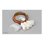 Akasa 4 tűs Molex / 4 db 3 tűs ventilátor