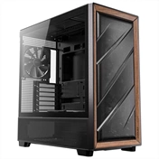 Antec Flux számítógépház - edzett üveg, prémium fa keret, 5db PWM ventilátor, E-ATX, fekete