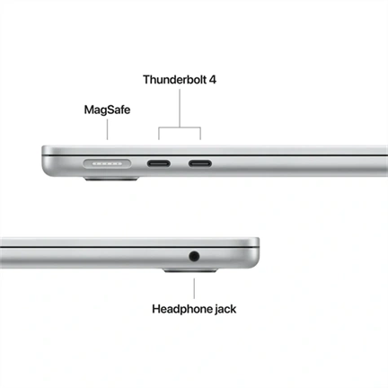 Apple MacBook Air notebook 13,6" M5 (10 magos CPU, 10 magos GPU), 16GB, 1TB SSD – ezüst