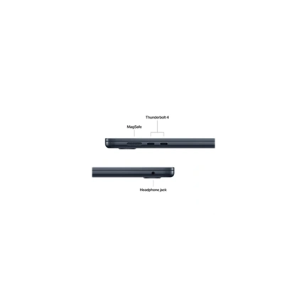 Apple MacBook Air notebook 15,3" M5 (10 magos CPU, 10 magos GPU), 16GB, 512GB SSD – éjfekete