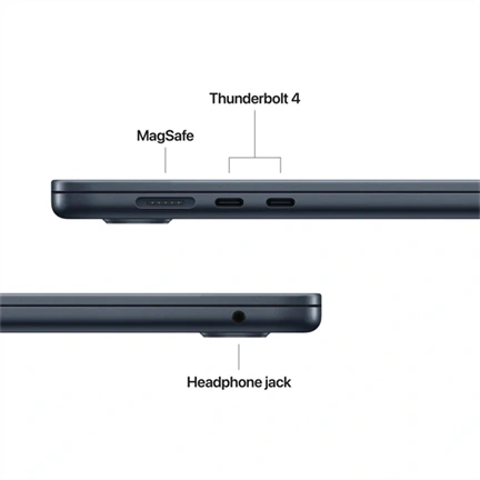 Apple MacBook Air notebook 15,3" M5 (10 magos CPU, 10 magos GPU), 16GB, 512GB SSD – éjfekete