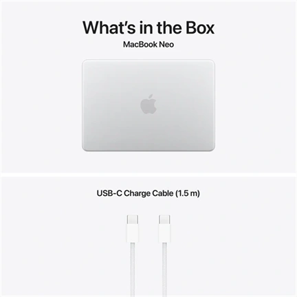Apple MacBook Neo notebook 13" A18 Pro (6 magos CPU, 5 magos GPU), 8GB, 256GB SSD – ezüst