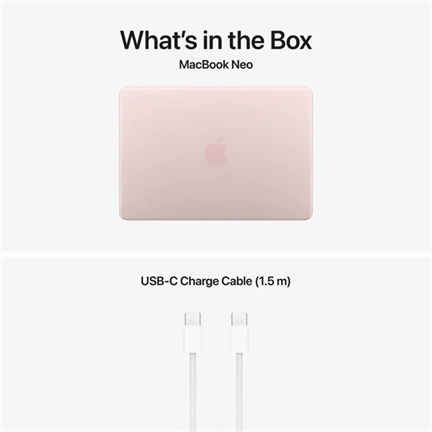 Apple MacBook Neo notebook 13" A18 Pro (6 magos CPU, 5 magos GPU), 8GB, 256GB SSD – hajnalpír