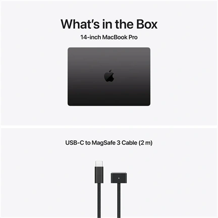 Apple MacBook Pro notebook 14" M5 Pro (15 magos CPU, 16 magos GPU), 24GB, 1TB SSD – asztrofekete