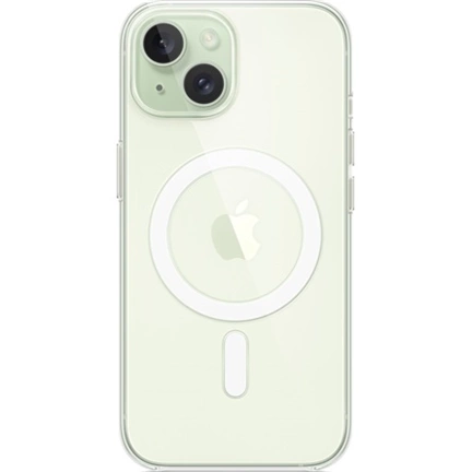 Apple MagSafe-rögzítésű átlátszó iPhone 15-tok