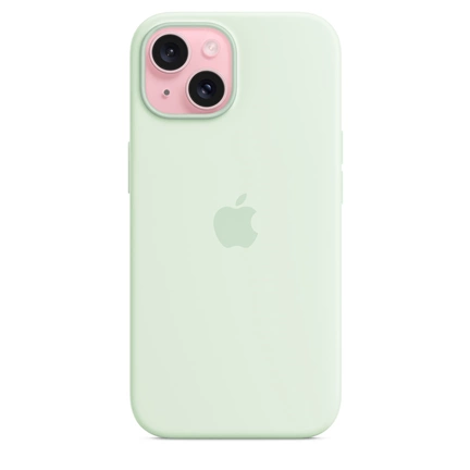 Apple MagSafe-rögzítésű iPhone 15-szilikontok – világos menta