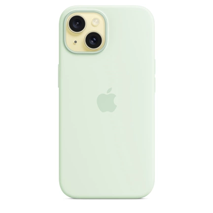Apple MagSafe-rögzítésű iPhone 15-szilikontok – világos menta
