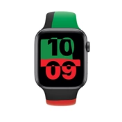 Apple Watch 44mm Szíj: Fekete Unity Sport Szíj - M/L
