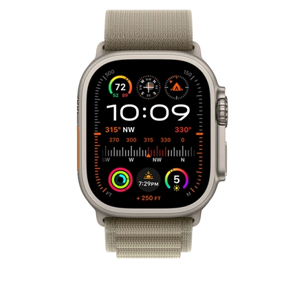 Apple Watch 49mm Szíj: Olive Alpine Loop - Medium
