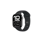 Apple Watch S10 Cellular 46mm Jet Black Alu Case with Black Sport Band - S/M Okosóra
