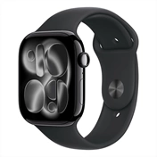 Apple Watch S11 okosóra – Cellular (46mm) kozmoszfekete alumínium tok, fekete S/M sportszíjas