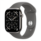 Apple Watch S11 okosóra – Cellular (46mm) natúr titánium tok, kőszürke M/L sportszíjas