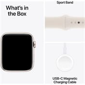 Apple Watch SE2 v3 Cellular (44mm) csillagfény alumínium tok, csillagfény sportszíj (M/L) okosóra Apple Watch SE2 v3 Cellular (44mm) csillagfény alumínium tok, csillagfény sportszíj (M/L) okosóra