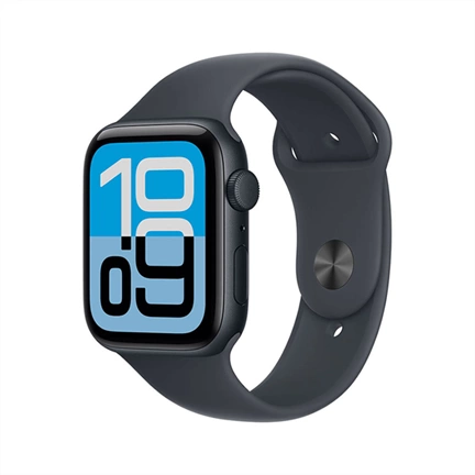 Apple Watch SE3 okosóra – Cellular (40mm) éjfekete alumínium tok, éjfekete M/L sportszíjas