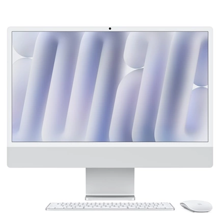 Apple iMac 24"4,5K Retina/M4 chip 10 magos CPU és GPU/16GB/256GB SSD/ezüst All-in-One asztali számítógép