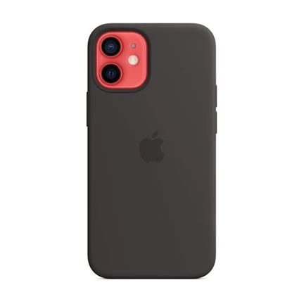 Apple iPhone 12 mini MagSafe Black fekete szilikon tok