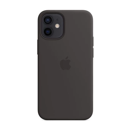 Apple iPhone 12 mini MagSafe Black fekete szilikon tok