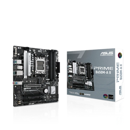 Asus Alaplap - AMD PRIME B650M-A II AM5 (B650, ATX, 4xDDR5 7600+MHz, 4xSATA3, 2x M.2, HDMI+DP+VGA) Asus Alaplap - AMD PRIME B650M-A II AM5 (B650, ATX, 4xDDR5 7600+MHz, 4xSATA3, 2x M.2, HDMI+DP+VGA)